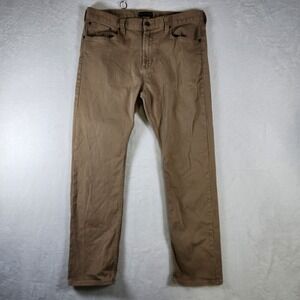 Bullhead Denim Co Slim Jeans 36x32 Tan Stretch Twill Pants‎ Made in Vietnam